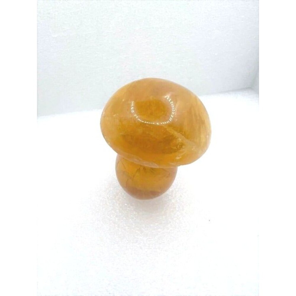 Yellow Fluorite Mushroom Carving - Picture 3 of 8